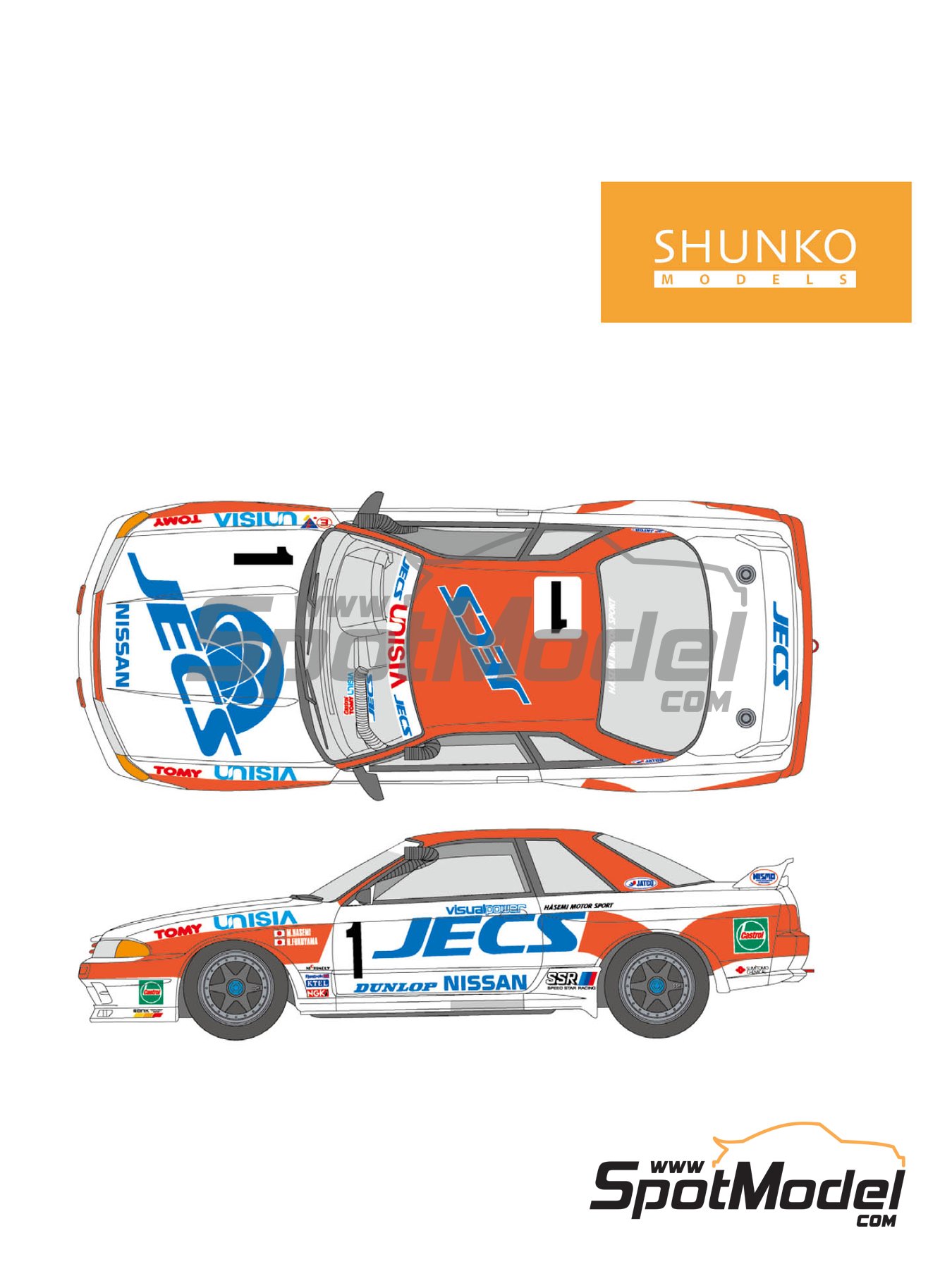 Shunko Models SHK-D437: Marking / livery 1/24 scale - Nissan